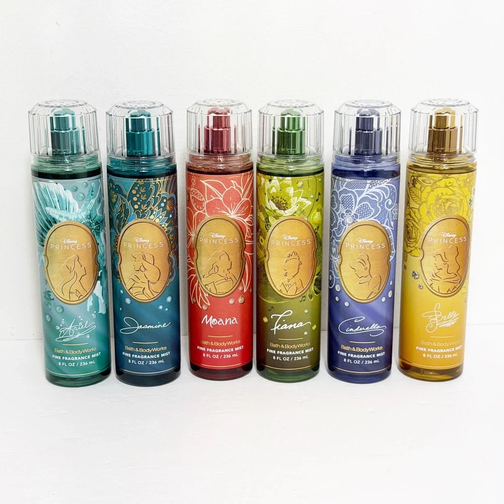 Bath & Body Work Mist Disney Princess Ariel Jasmine Moana Tiana Belle Cinderella